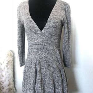 Grey long sleeve mini dress